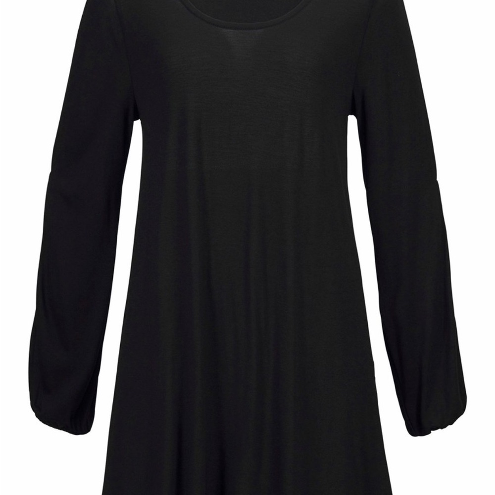 Elegant Black Long Sleeve Dress
